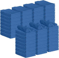 GREEN LIFESTYLE 150 Pack 12x14, Blue Shop Towels 100% Cotton, Super Absorbent and Durable for Car, Reusable Shop Rags