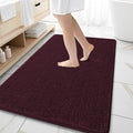 OLANLY Large Bathroom Rugs 59x35, Extra Soft Absorbent Chenille Bath Rugs, Rubber Backing Quick Dry, Machine Washable Bath Mats for Bathroom Floor, Tub and Shower, Home Decor Accessories, Black Cherry