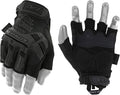 Mechanix Wear M-Pact Fingerless Tactical Impact Resistant Gloves - Impact Protection & Vibration Absorption - Heavy Duty - Machine Washable - Large - Covert Black