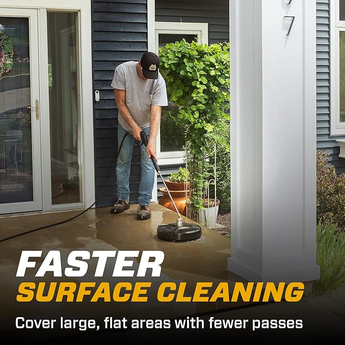 Mi-T-M Corporation AW-7020-8009 14-Inch Surface Cleaner - 4200 PSI, 8.0 GPM, Dual Spray Bars, Quick Connect, for Decks, Driveways, Patios & Concrete Cleaning