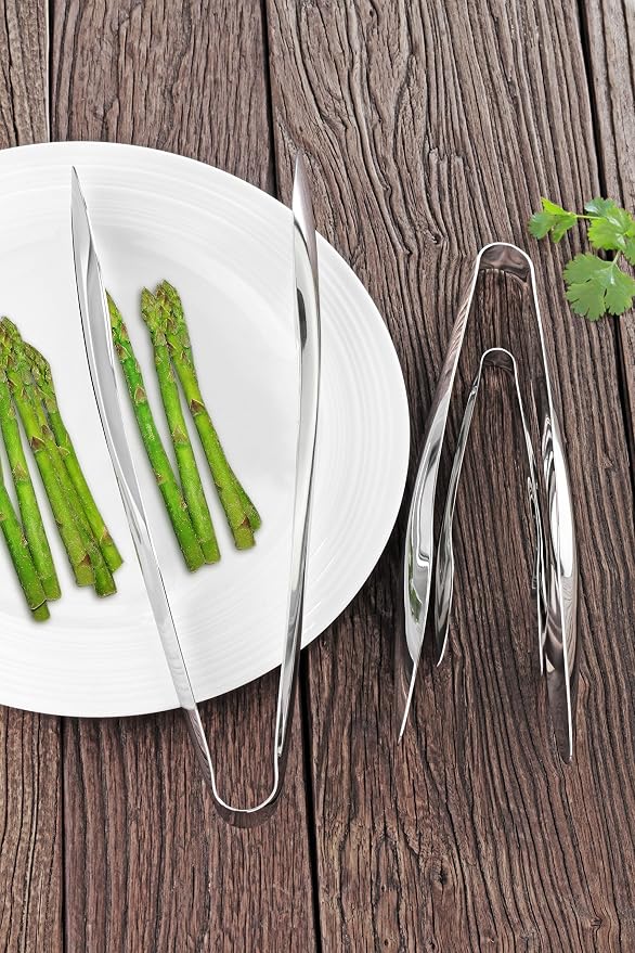 Artaste 43167 Rain 18/10 Stainless Steel Utility Tongs, Set of 3