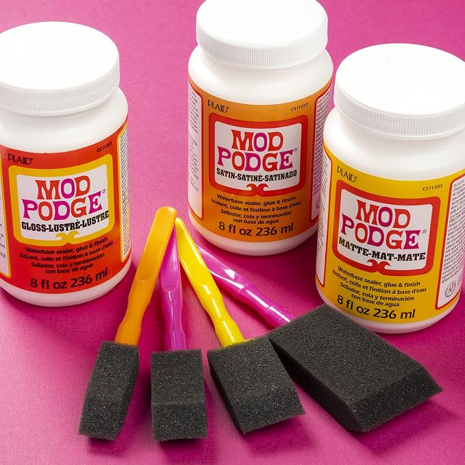 Mod Podge Matte Sealer, Glue & Finish: All-in-One Craft Solution- Quick Dry, Easy Clean, for Wood, Paper, Fabric & More. Non-Toxic - Craft with Confidence, Made in USA, 8 oz., Pack of 1