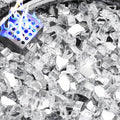 NUPICK 5 Pound Fire Glass, 1/2 Inch Reflective Fire Pit Glass | Tempered Fire Pit Rocks for Propane or Natural Gas, Glass Rocks for Fire Pit Table, Fireplace, Fire Bowl, Landscaping, Clear