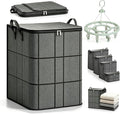 XXL Foldable Storage Bag with Reinforced Handles, Comforter Storage, Foldable Spacious Moving Storage Bin, Reinforced Handles, Store Duvets and Seasonal Clothes，1PC：XL(22.0 x17.7x 22.0 inches)