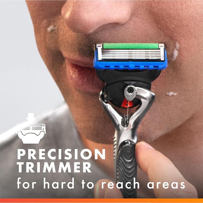 Gillette Fusion5 ProGlide Razor for Men, 12 Blade Refills with Precision Trimmer (Pack of 2)