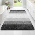 OLANLY Large Bathroom Rugs Mat 70x46, Extra Soft Absorbent Microfiber Bath Rugs, Rubber Backing, Quick Dry, Machine Washable Bath Mats for Bathroom Floor, Tub and Shower, Home Decor Accessories, Black