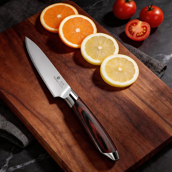 imarku Paring Knife 3.75 Inch, Japanese High Carbon Stainless Steel | Ultra Sharp Fruit Knife, Small Kitchen Knife for Peeling Fruits Cutting Vegetables, Ergonomic Pakkawood Handle