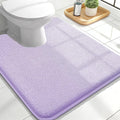 OLANLY Thick Memory Foam Bathroom Rugs 24x20, Absorbent Bath Mat, Lavender | Soft Quick Dry Bath Rugs Mats, Non-Slip, Machine Washable Carpet for Bathroom Floor, Tub and Shower, Home Decor Accessories