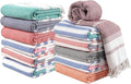 LANE LINEN 12 Pack Oversized Beach Towels, Pre-Washed, XL - Oceanic Twelve | Quick Dry, Lightweight Travel Pool Towels for Adults - 39"x71", Vacation Essential - Machine Washable, Super Absorbent, Soft