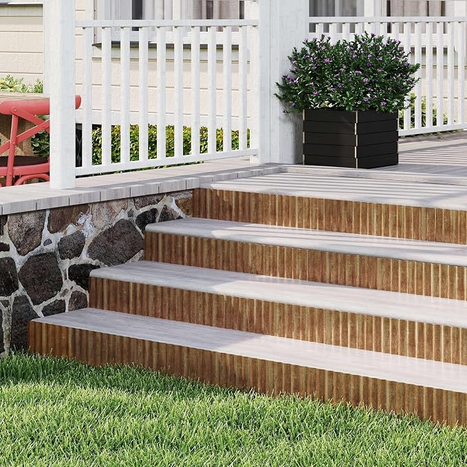 Garden Lawn Edging and Landscape Border - 8" x 40' Corrugated Metal Garden Edging, for DIY Flower Beds, Lawns & Landscaping (Real Rust)