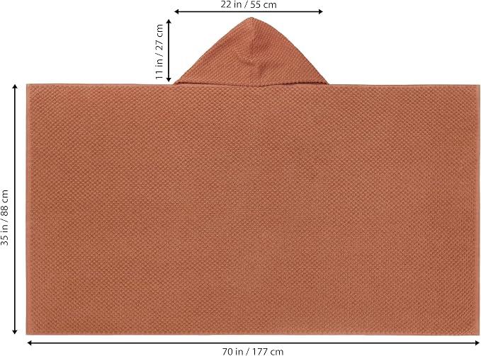 COTTON CRAFT Hooded Bath Towel for Adults – 100% Cotton Waffle Weave Towel | Oversized 35 x 70 inches Ringspun Terry Bath Sheet Wrap with a hood - Soft Super Absorbent Quick Dry – 450 GSM – Mocha
