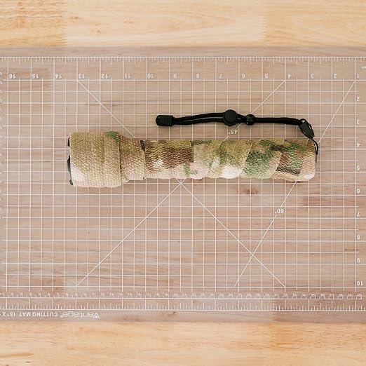 GEAR AID Camo Form Self-Cling and Reusable Fabric Camouflage Wrap, Adds Grip and Shield Hands from Hot or Cold Surfaces to Protect You and Your Equipment, Desert Digital, 2” x 144” Roll, 1 Pack