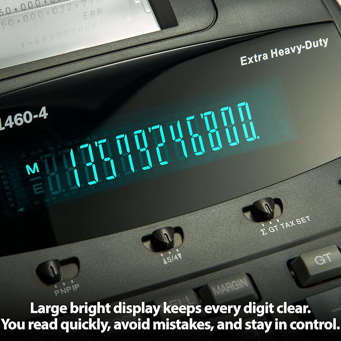 Victor 1460-4 12 Digit Extra Heavy Duty Commercial Printing Calculator