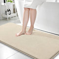 OLANLY Memory Foam Bathroom Runner Rug 59x24, Absorbent Long Bath Mat, Sand | Soft Quick Dry Bath Mat Rugs, Non-Slip, Machine Washable Mat for Bathroom Floor, Tub and Shower, Home Decor Accessories
