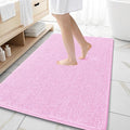 OLANLY Large Bathroom Rugs 59x35, Extra Soft Absorbent Chenille Bath Rugs, Rubber Backing Quick Dry, Machine Washable Bath Mats for Bathroom Floor, Tub and Shower, Home Decor Accessories, Pink