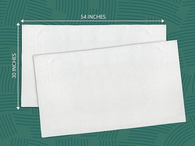 ZUPERIA 7-Pack White Bath Towels - 30" x 54" - Ultra Soft 100% Cotton Large Bath Towels- Highly Absorbent for Bathroom, Pool, Gym, Spa, and Hotel Use