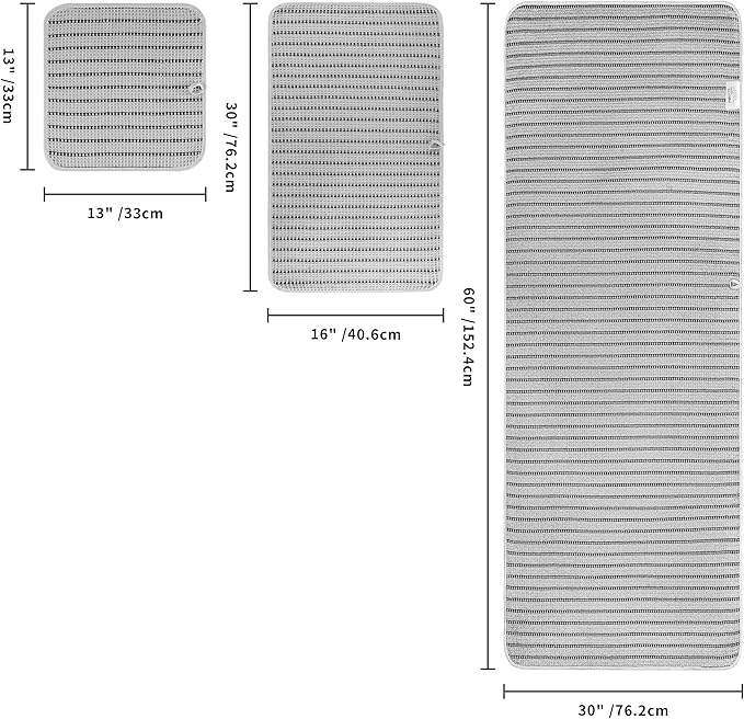 POLYTE 430 GSM Microfiber Quick Dry Lint Free Oversize Bath Towel Set, 6 Piece (Waffle Weave)