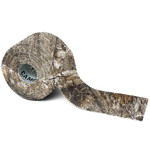 GEAR AID Camo Form Self-Cling and Reusable Fabric Camouflage Wrap, Adds Grip and Shield Hands from Hot or Cold Surfaces to Protect You and Your Equipment, Realtree Edge, 2” x 144” Roll, 1 Pack