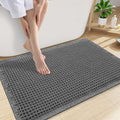 Smiry Waffle Bath Mat 30x20, Extra Soft Absorbent Bathroom Rugs, Non Slip Machine Washable Quick Dry Bath Rugs for Bathroom Floor, Tub, Shower, Home Decor Accessories, Dark Grey