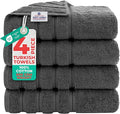 American Soft Linen 100% Cotton Luxury Turkish Towels, 4 PC Bath Towel Set | Soft Absorbent Quick Dry OEKO Tex Standard 100 Certificated Durable Machine Washable Breathable Premium Hotel Quality