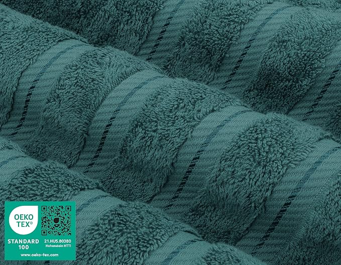American Soft Linen 100% Cotton Luxury Turkish Towels, 6 Piece Towel Set | Soft Absorbent Quick Dry OEKO Tex Standard 100 Certificated Durable Machine Washable Breathable Premium Hotel Quality