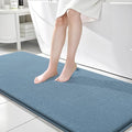OLANLY Memory Foam Bathroom Runner Rug 70x24, Absorbent Long Mat, Airy Blue | Soft Quick Dry Bath Mat Rugs, Non-Slip, Machine Washable Mat for Bathroom Floor, Tub and Shower, Home Decor Accessories