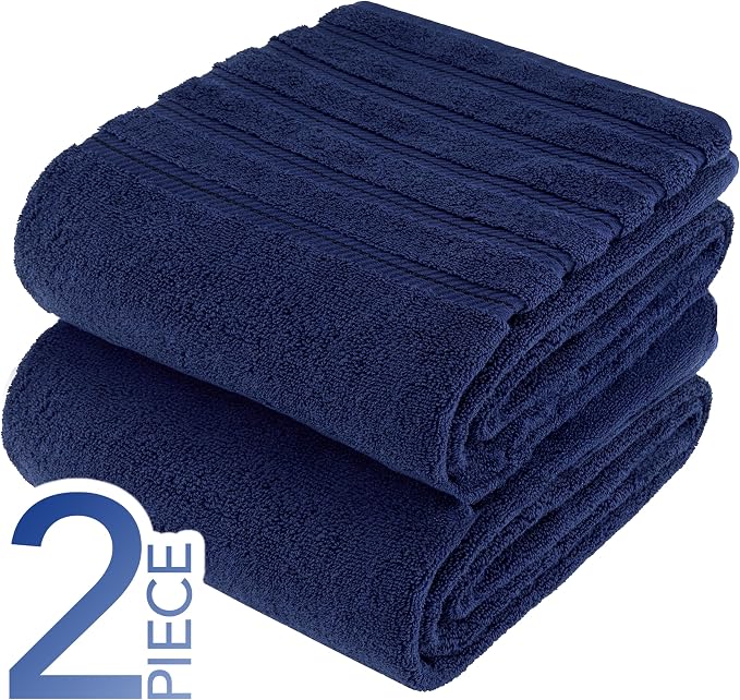 American Soft Linen 100% Cotton Luxury Turkish Towels, 2PC 35x70 Bath Sheet | Soft Absorbent Quick Dry OEKO Tex Standard 100 Certificated Durable Machine Washable Breathable Premium Hotel Quality