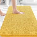 OLANLY Bathroom Rugs 30x18, Extra Soft Absorbent Chenille Bath Rugs, Rubber Backing Quick Dry, Machine Washable Bath Mats for Bathroom Floor, Tub and Shower, Home Decor Accessories, Yellow