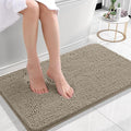 OLANLY Small Bathroom Rugs 24x16, Extra Soft Absorbent Chenille Bath Rugs, Rubber Backing Quick Dry, Machine Washable Bath Mats for Bathroom Floor, Tub and Shower, Home Decor Accessories, Warm Taupe