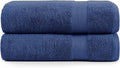 LANE LINEN Bath Sheet Set 100% Cotton 2 Pack Oversized Soft - Navy | Oversized Bath Towels - Coordinated Colors, Everyday Durability, OEKO-TEX Certified, Ring-Spun Durability, Generously Sized