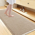 Smiry Waffle Bath Mat 60x24, Extra Soft Absorbent Bathroom Rugs, Non Slip Machine Washable Quick Dry Bath Rugs for Bathroom Floor, Tub, Shower, Home Decor Accessories, Brown & Cream