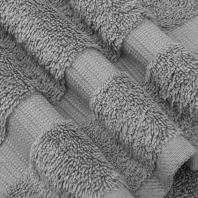 Chakir Turkish Linens 6 Piece Hand Towels, 100% Cotton Luxury Turkish Towels for Bathroom, Soft Absorbent Hand Towel Set, 16 x 30 Inches, Gray