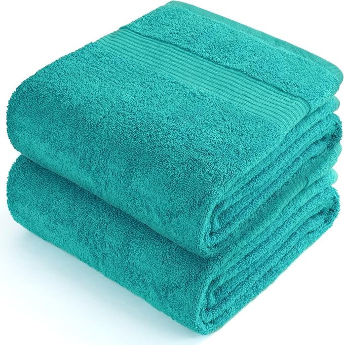Cotton Paradise 100% Cotton Hand Towels, 2 Piece 35x70 Hand Bath Towels, Turquoise