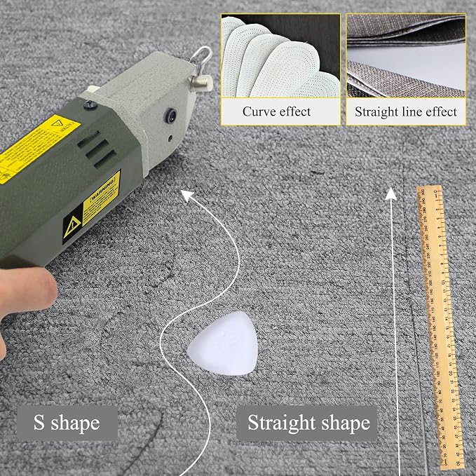 CGOLDENWALL YJ-50 Portable Fabric Cutter Shears Electric Scissors Cloth Cutting Machine Maximum Cutting Thickness: 22mm with 50mm Knife Ideal for Multi-Layer Clothing Textile Suede Leather Paper
