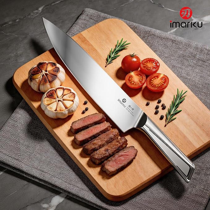 imarku Chef Knife 8 Inch, Ultra Sharp Kitchen Knife with Ergonomic Handle | Professional Cooking Knife for Meat, Vegetables & Fruits, Rust Resistant Chef’s Knife with Gift Box