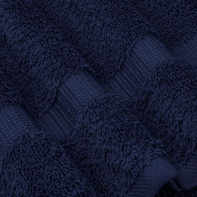 Chakir Turkish Linens 4 Piece Extra Large Bath Towels, 100% Cotton Luxury Turkish Towels for Bathroom, Soft Absorbent Bath Towels, 30 x 60 Inches, Navy