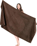 SALBAKOS 100% Turkish Cotton Bath Sheet 40x80 (1-Piece, Chocolate Brown) | Extra Large Jumbo Oversized Bathroom and Beach Towel, Super Soft Highly Absorbent Thick Premium Hotel Quality, Made in Turkey