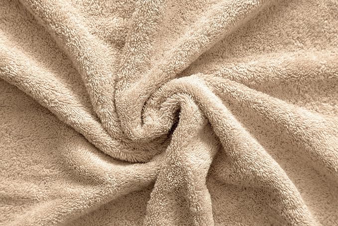 American Veteran Towel, 100% Cotton Turkish Bath Towels for Bathroom 4 Pack, 27x54 Extra Large Premium Soft Drying Bathroom Towels, Beige