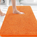 OLANLY Bathroom Rugs 32x20, Extra Soft Absorbent Chenille Bath Rugs, Rubber Backing Quick Dry, Machine Washable Bath Mats for Bathroom Floor, Tub and Shower, Home Decor Accessories, Orange