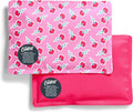 Fit & Fresh Cool Coolers Soft Ice for Lunch Bags 2pk, Flexible Stretch Nylon, Durable, Reusable Lunch Box Ice Packs, Soft Ice, Reusable Freezer Packs, Lunch Ice, Sweet Pink Block Print