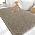 OLANLY Large Bathroom Rugs 70x46, Extra Soft Absorbent Chenille Bath Rugs, Rubber Backing Quick Dry, Machine Washable Bath Mats for Bathroom Floor, Tub and Shower, Home Decor Accessories, Warm Taupe