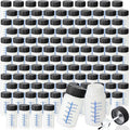Mumufy 180 Pcs Touch up Paint Bottles with Brush and Lid Empty Touch up Bottle with Mixing Balls 2 oz Fluid Capacity Leftover Paint Container for Car Scratches Repair (Black,Blue)