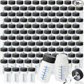 Mumufy 60 Pcs Touch up Paint Bottles with Brush and Lid Empty Touch up Bottle with Mixing Balls 2 oz Fluid Capacity Leftover Paint Container for Car Scratches Repair (Black,Blue)