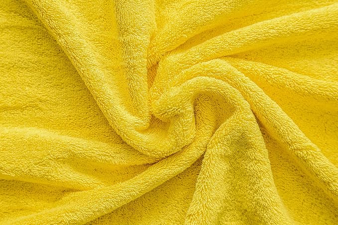 American Veteran Towel, Hand Towels for Bathroom Set of 4, 100% Cotton Turkish Hand Towel Sets, Soft Hand Face Towels, Yellow Hand Towels