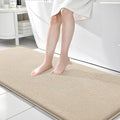 OLANLY Memory Foam Bathroom Runner Rugs 70x24, Absorbent Long Mat, Beige | Soft Quick Dry Bath Mat Rugs, Non-Slip, Machine Washable Mat for Bathroom Floor, Tub and Shower, Home Decor Accessories