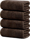 Tens Towels 4 Piece Extra Large Bath Towels 30 x 60 Inches, Brown | 100% Cotton, Larger & Lighter Weight, Quicker to Dry, Super Soft and Absorbent, Perfect for Bathroom