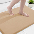 Smiry Memory Foam Bath Mat 36x24, Extra Soft and Absorbent Bathroom Mats, Non Slip Washable Carpet for Floor, Shower and Tub, Camel