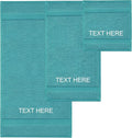 Chakir Turkish Linens Personalized 3 Piece Towel Set, 100% Cotton Luxury Turkish Towels for Bathroom, Soft Absorbent Towel Set with Bath Towel Hand Towel and Washcloth, Aqua