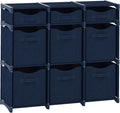 Cube Storage Organizer with 9 Storage Bins Included – Storage Cubes for Home Organization, Toy Storage, Office Storage, Living Room Storage, and General Storage Solution (Navy)