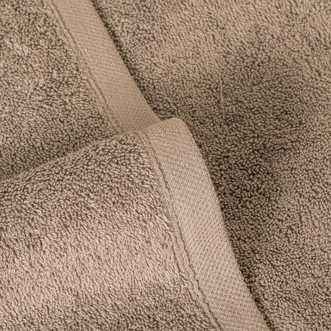 SALBAKOS 6-Piece 100% Turkish Cotton Hand Towels, 16x30 inch, Taupe | Large Size Thick Super Soft Highly Absorbent, Versatile Hair Face & Hand Drying Towel, Premium Hotel Quality Made in Turkey